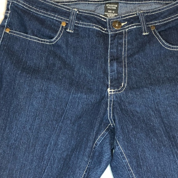 Ashley Steward Bermuda Blue Denim Cuffed Shorts Size 12 - Picture 2 of 8